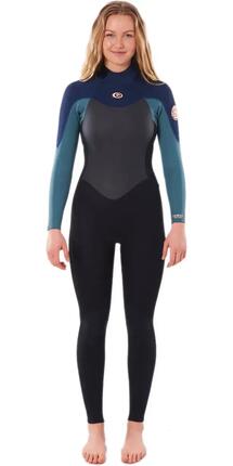 2022 Femmes Omega 3/2mm GBS Back Zip Combinaison Néoprène - Green
