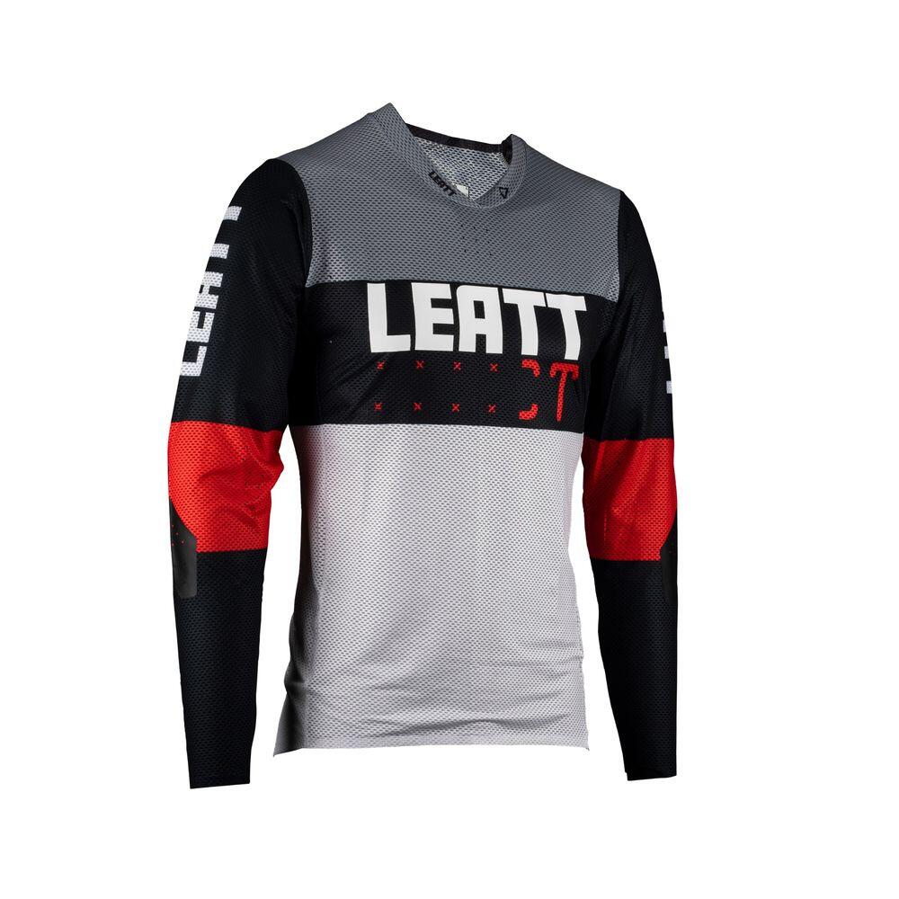 Maillot Manches Longues Leatt MTB Gravity 4.0 Gris/Rouge 5/6