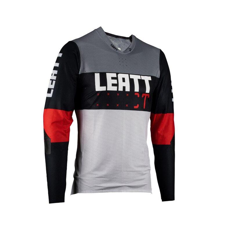 Leatt MTB Gravity 4.0 Langarmtrikot für Kinder Grau/Schwarz/Rot