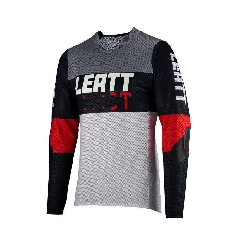 Leatt MTB Gravity 4.0 Langarmtrikot Grau/Rot