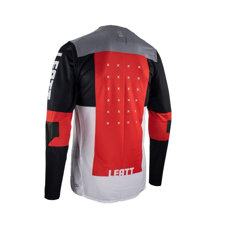 Leatt MTB Gravity 4.0 Langarmtrikot für Kinder Grau/Schwarz/Rot