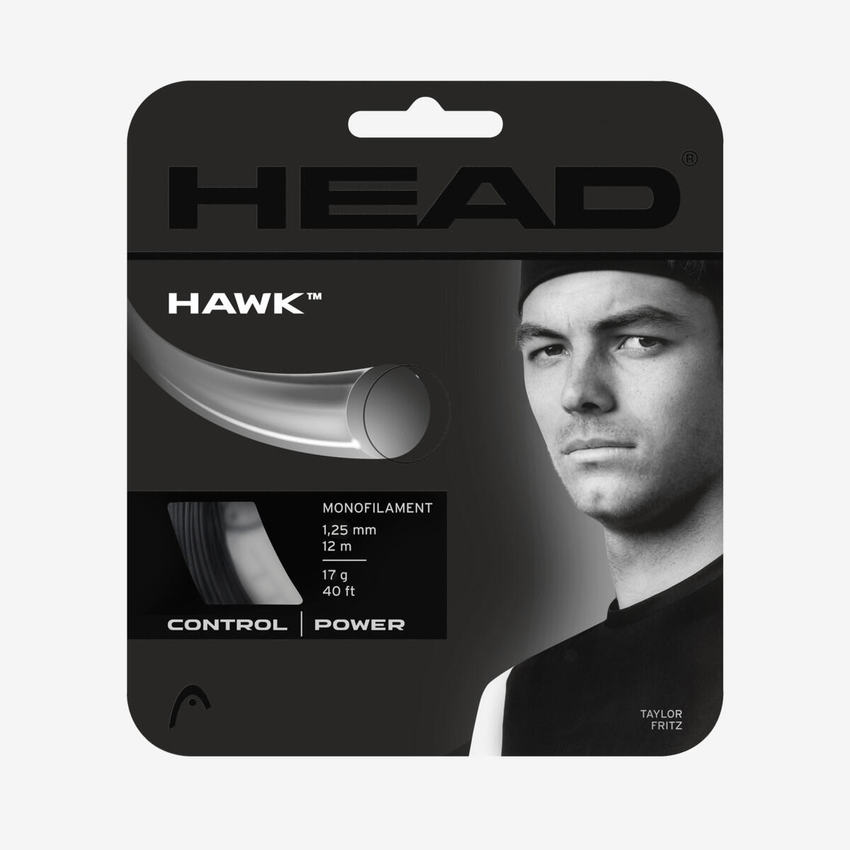 Head - Cordages De Tennis Hawk Head - Cordage Raquette - Noir - Taille Unique - Decathlon