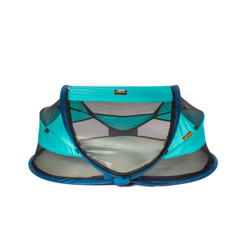 Cuna Baby Luxe Camping - Incluye colchón autoinflable - Océano