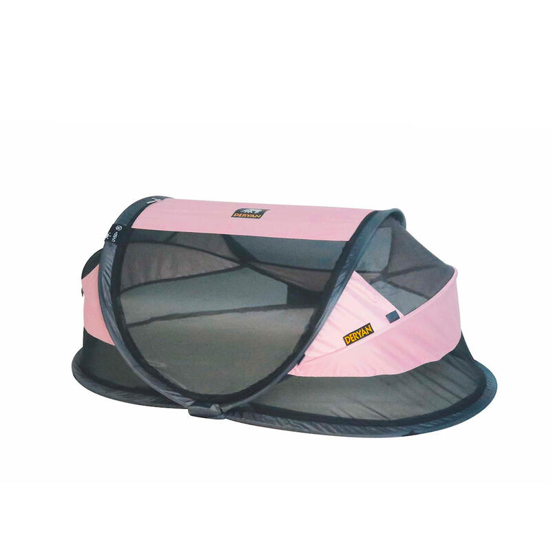 Baby Luxe Campingbett - Inklusive selbstaufblasbarer Matratze - Rosé