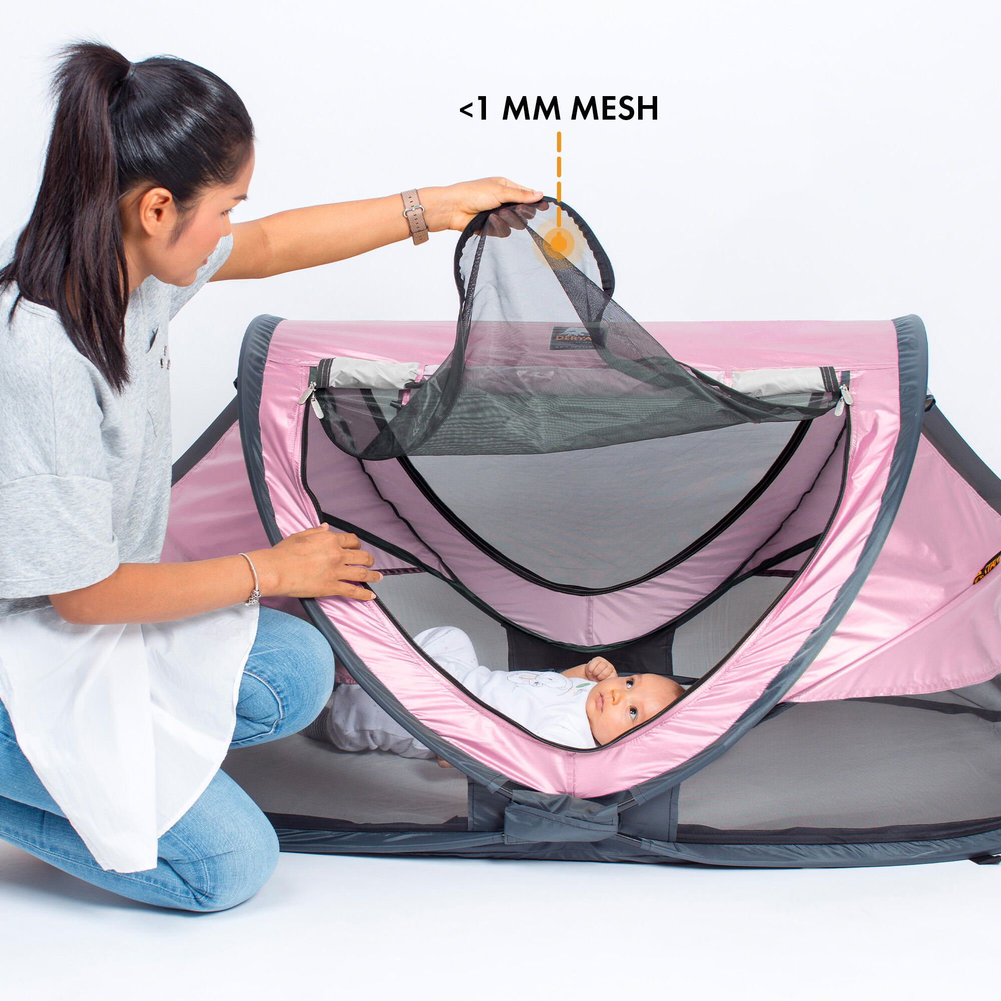 Peuter Luxe Campingbedje - Inclusief zelfopblaasbare matras - Rosé 6/8