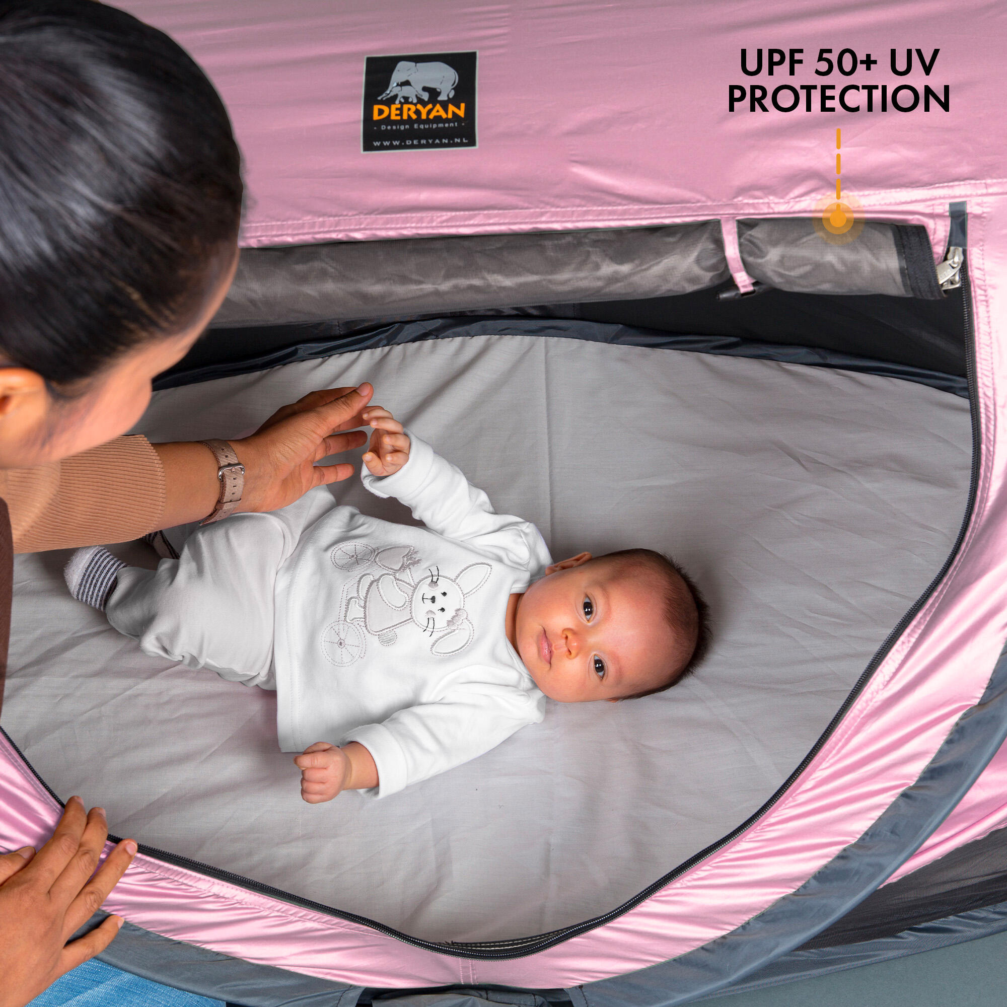 Peuter Luxe Campingbedje - Inclusief zelfopblaasbare matras - Rosé 7/8