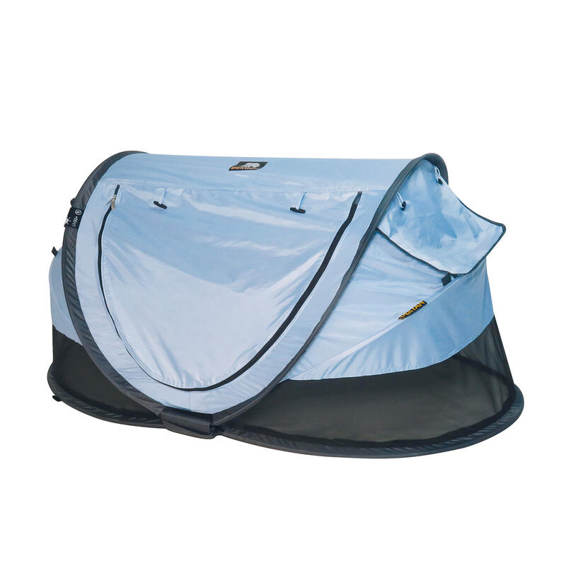 Lit de camping Peuter Luxe - Avec matelas autogonflant - Bleu ciel