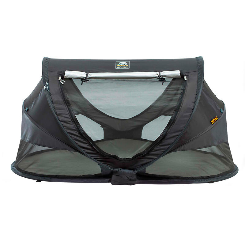 Cuna Niño pequeño Luxe Camping - Incluye colchón autoinflable - Negro