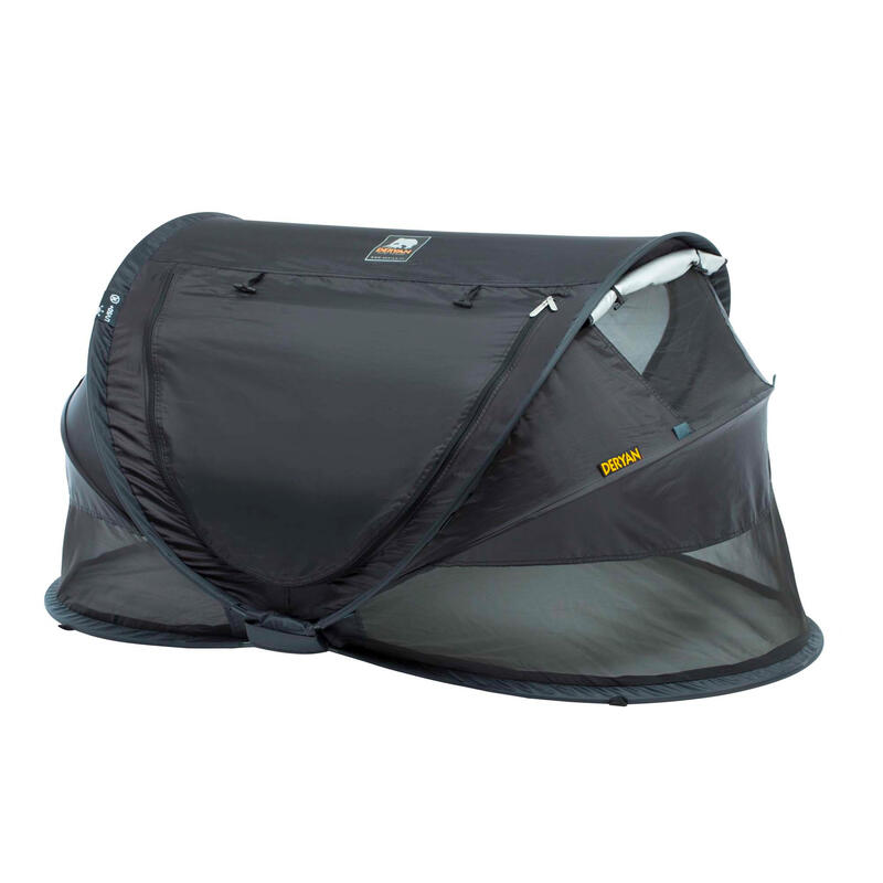 Cuna Niño pequeño Luxe Camping - Incluye colchón autoinflable - Negro