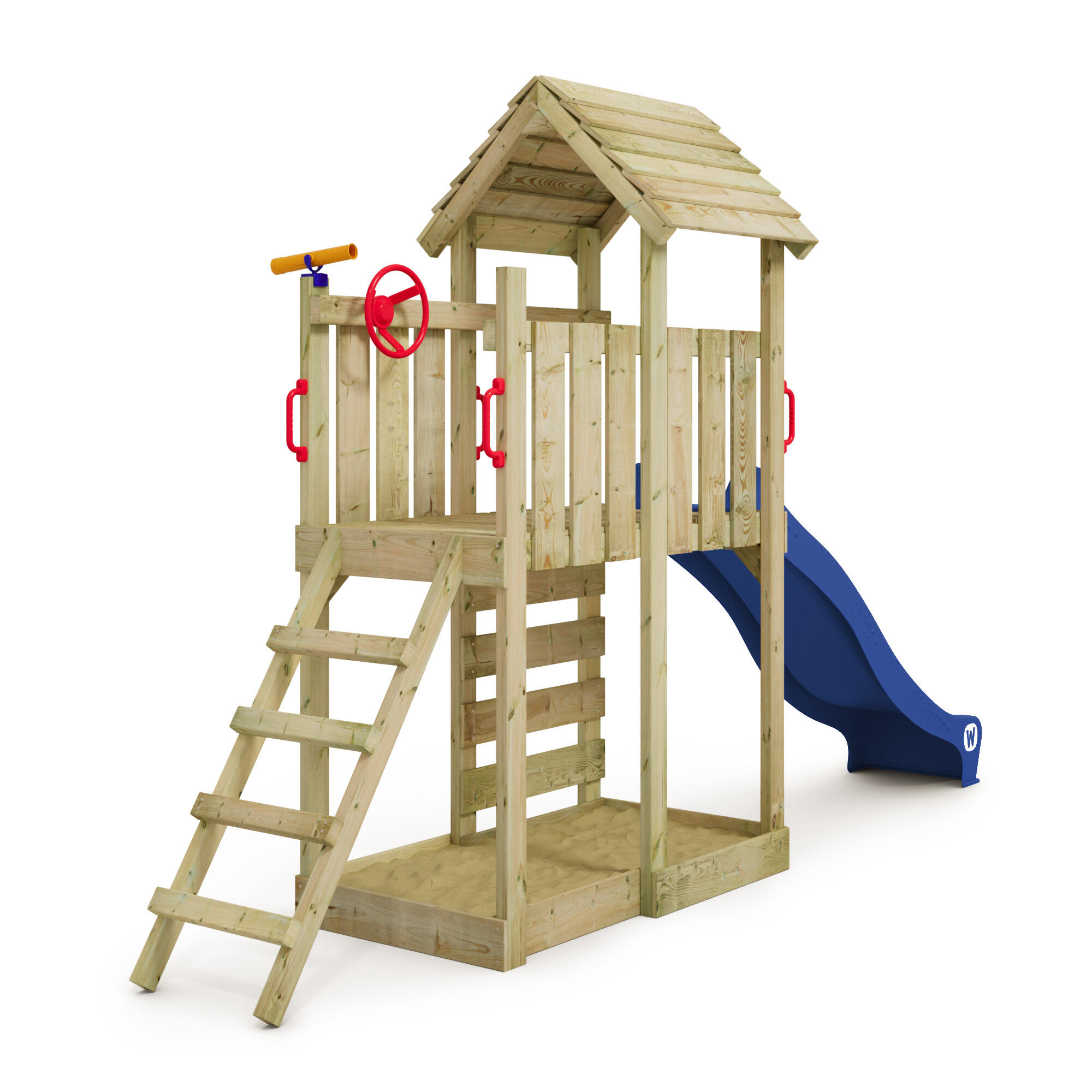 Parque infantil Wickey JoyFlyer con techo de madera 2/7