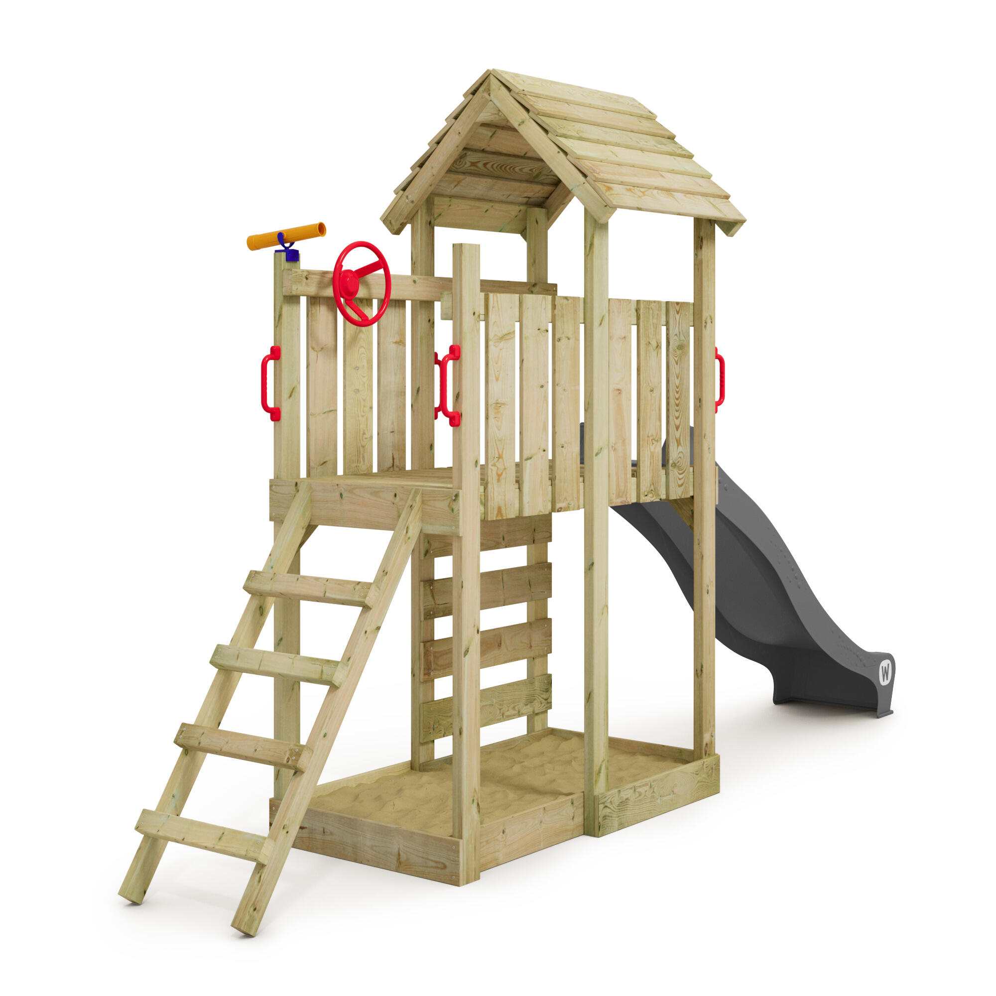 Parque infantil Wickey JoyFlyer con techo de madera 2/7