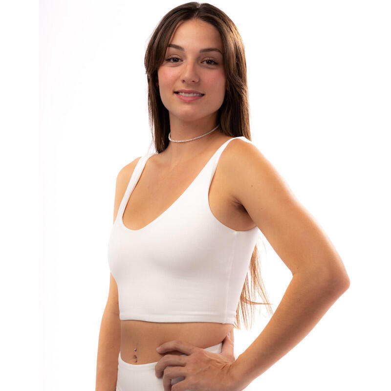 Sujetador Deportivo Algodón Crop Top Yoga Gris » ALMAmarket