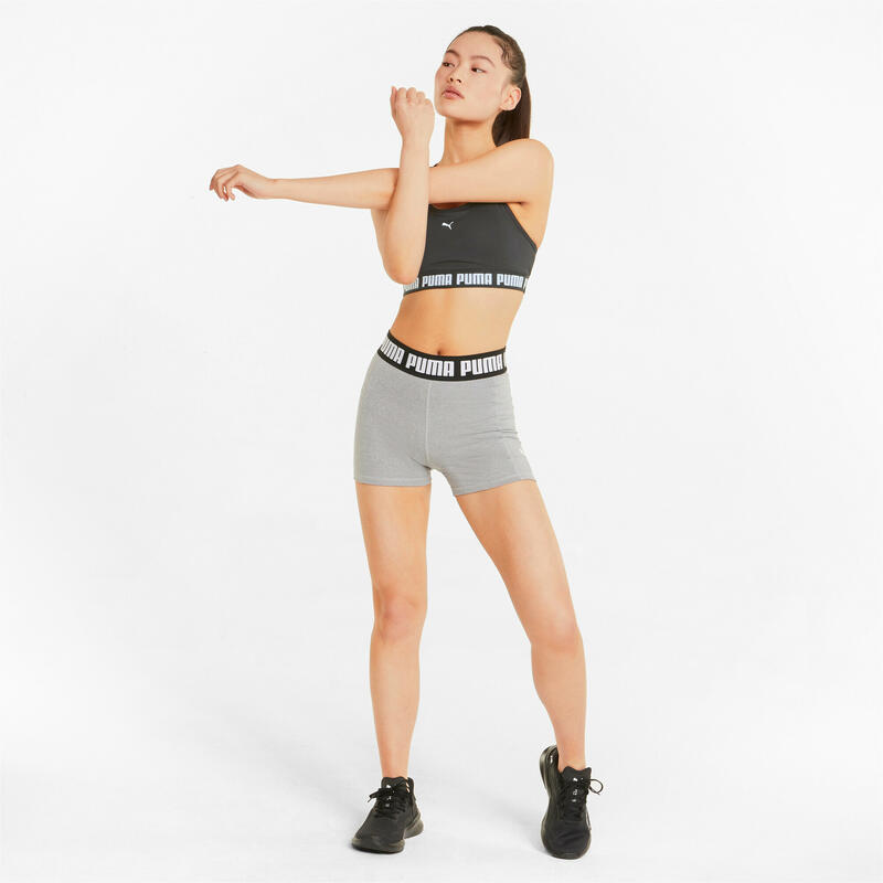 Puma Training Strong mid support sports bra in grey