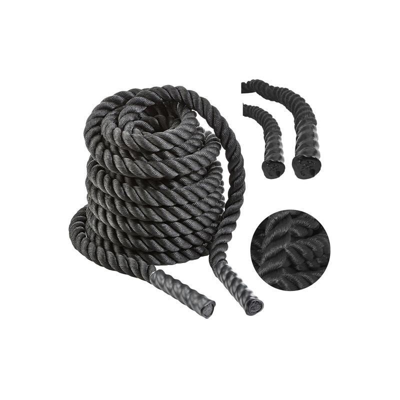 Battle Rope Gorilla Sports Negro Diámetro 5 cm y 15 metros longitud