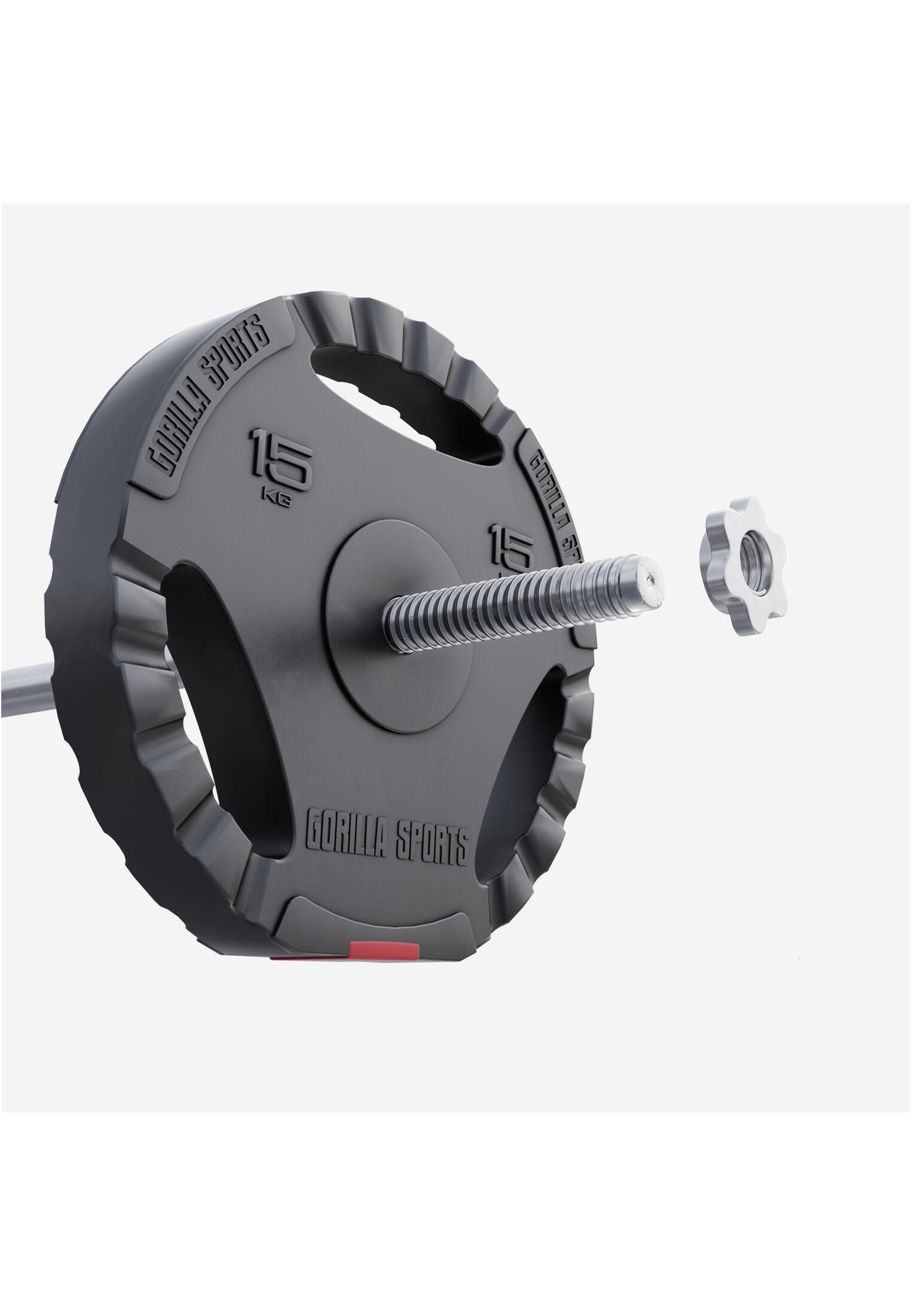 Gorilla Sports Halterschijven Set - 2 x 15 kg - Gripper Kunststof - 30 mm - 3/7
