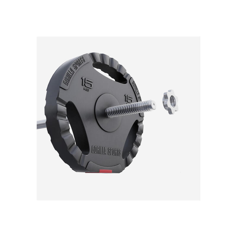Discuri din plastic umplute cu ciment cu prinderi 1,25 - 15 kg 30/31mm