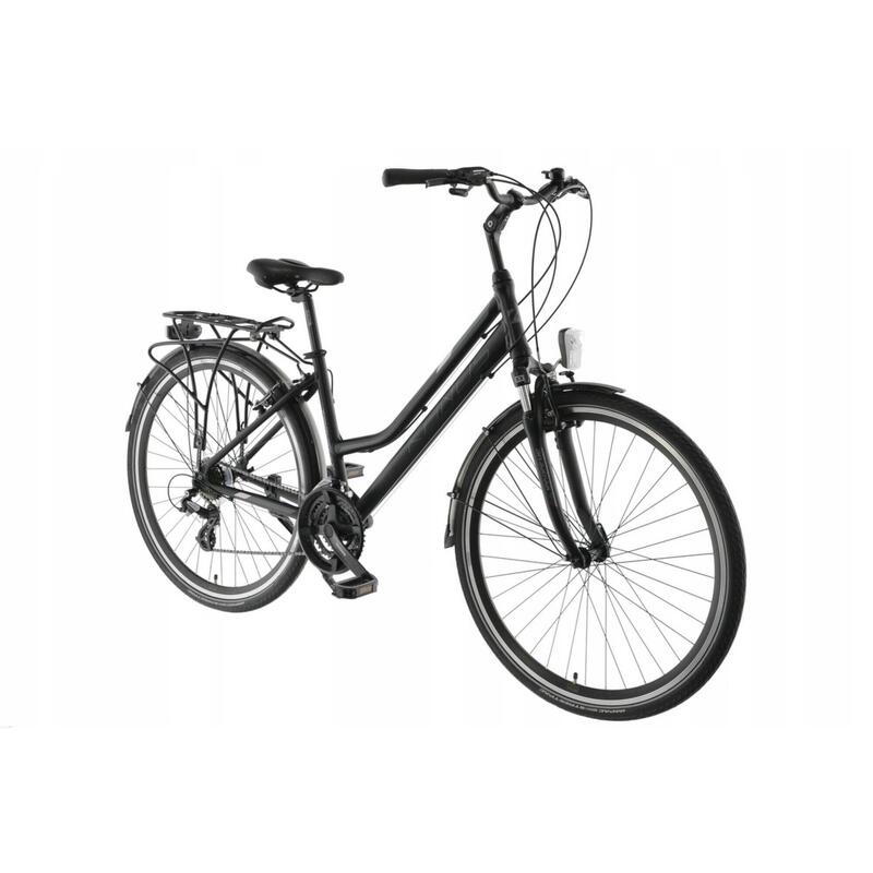Bicicleta Dama Kands® Travel-X Alu, Shimano, Cu suspensie,  Roata 28", Negru