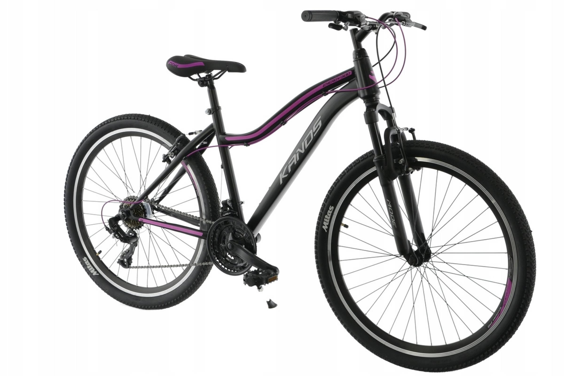 KANDS Damesfiets Kands Energy 500, 27.5", 150-165 cm, 21 versnellingen, Zwart/Roze