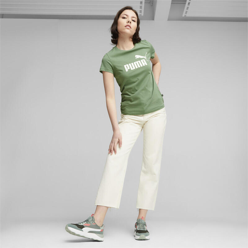 T-shirt Essentials+ Metallic Logo Donna PUMA Eucalyptus Green