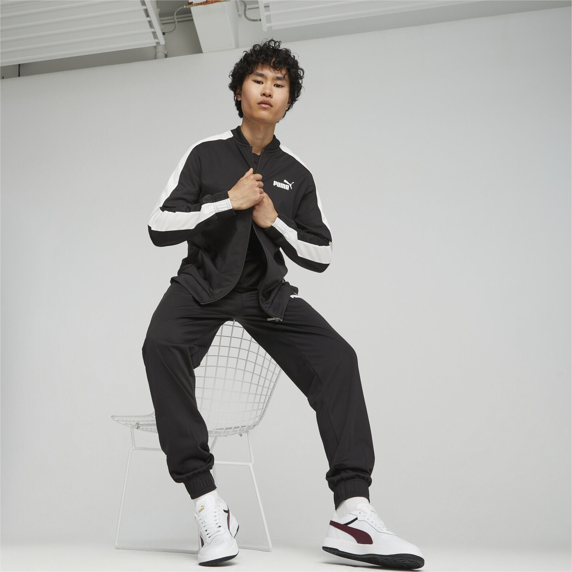 Survêtement tricoté style baseball Homme PUMA Black 3/6
