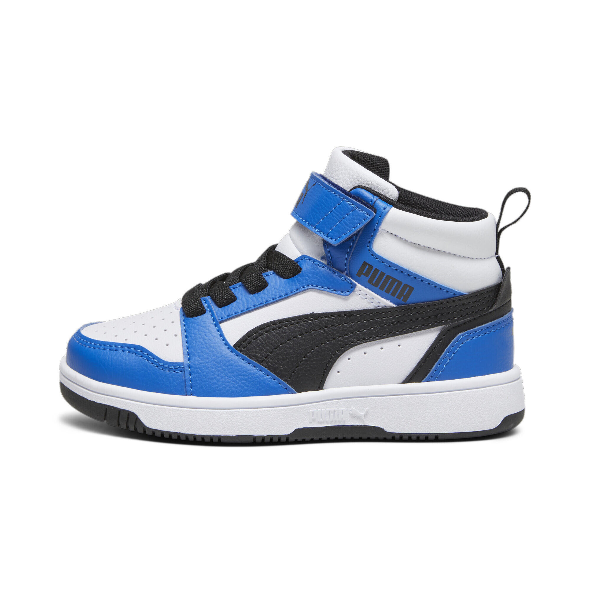 Dziecięce sneakersy Rebound V6 Mid PUMA White Black Racing Blue 5/7