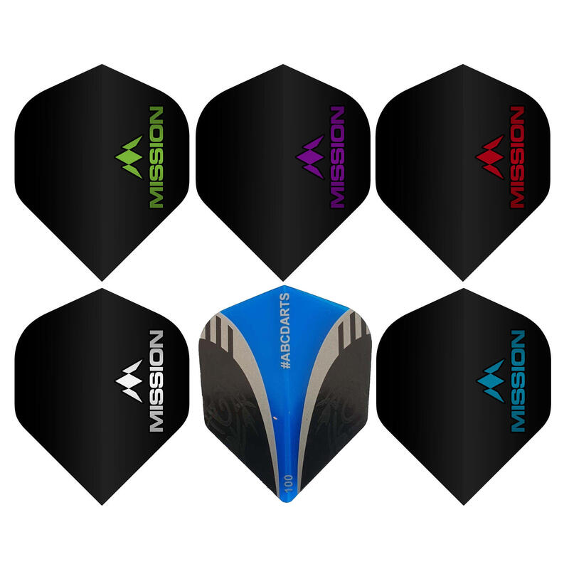 ABC Darts - Mission Darts - Dartflights Metallic - 6 sets