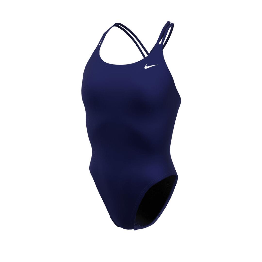 Maiô nike hydrastrong solid spiderback - azul marinho - uk tamanho 32