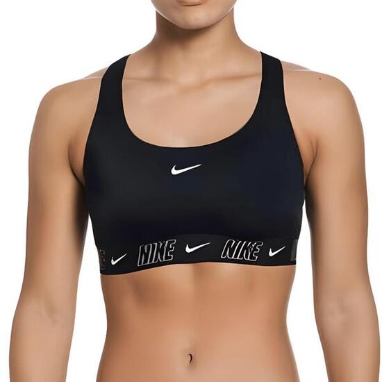 Top Bikini Donna Nike Fusion Logo Tape Racerback Nero