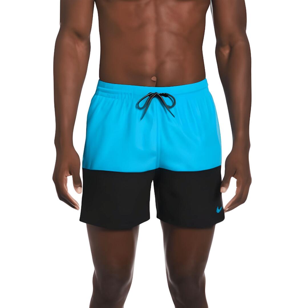 Short de banho masculino nike split 5" volley blue lightning