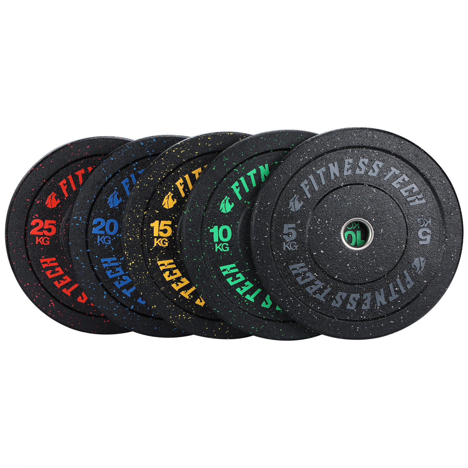 Disque Bumper Plate Hi Temp Musculation Fitness Tech 5kg Gris 2/5
