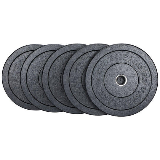 Disco Bumper Plate Hi Temp Musculación Fitness Tech 10kg Negro