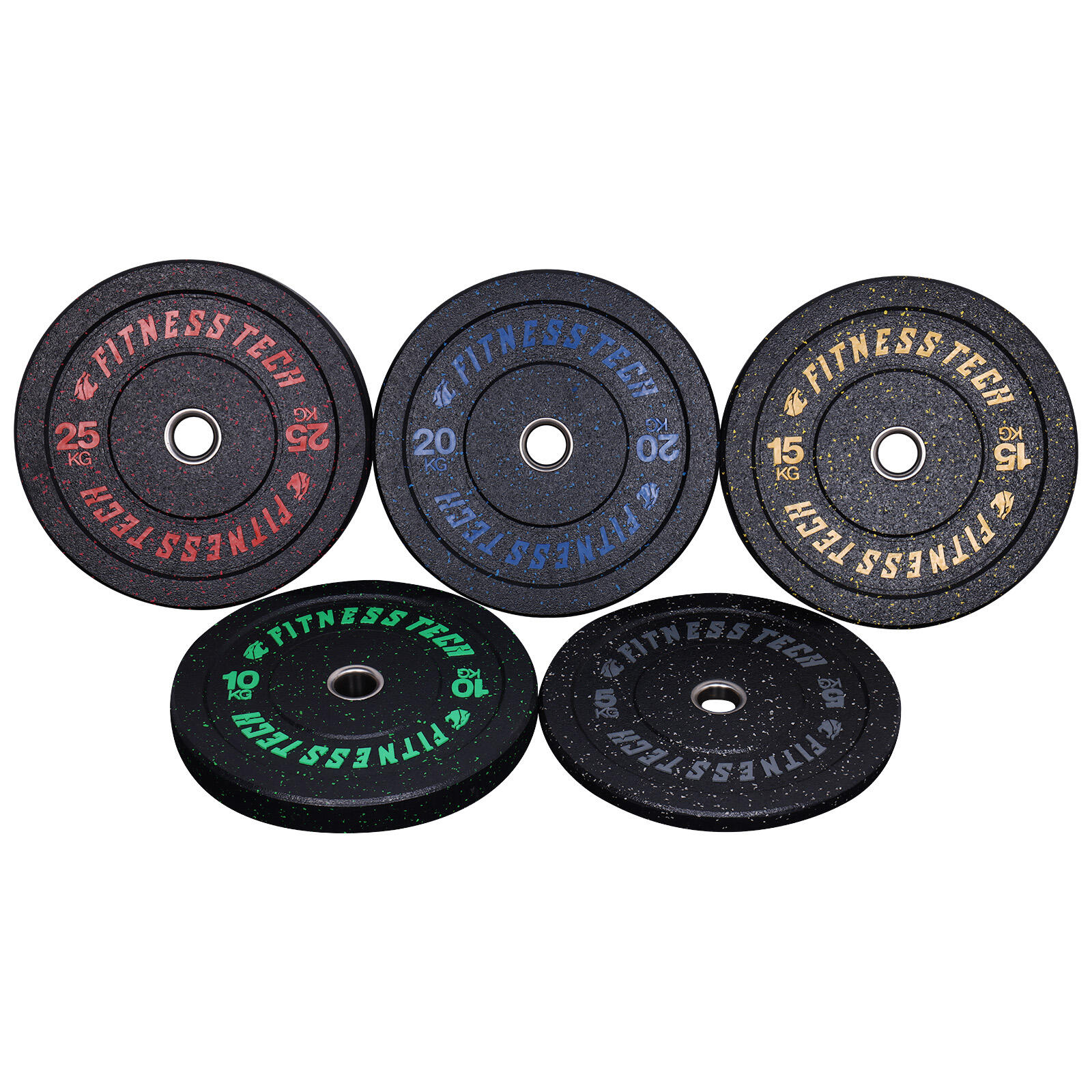Disque Bumper Plate Hi Temp Musculation Fitness Tech 5kg Gris 3/5