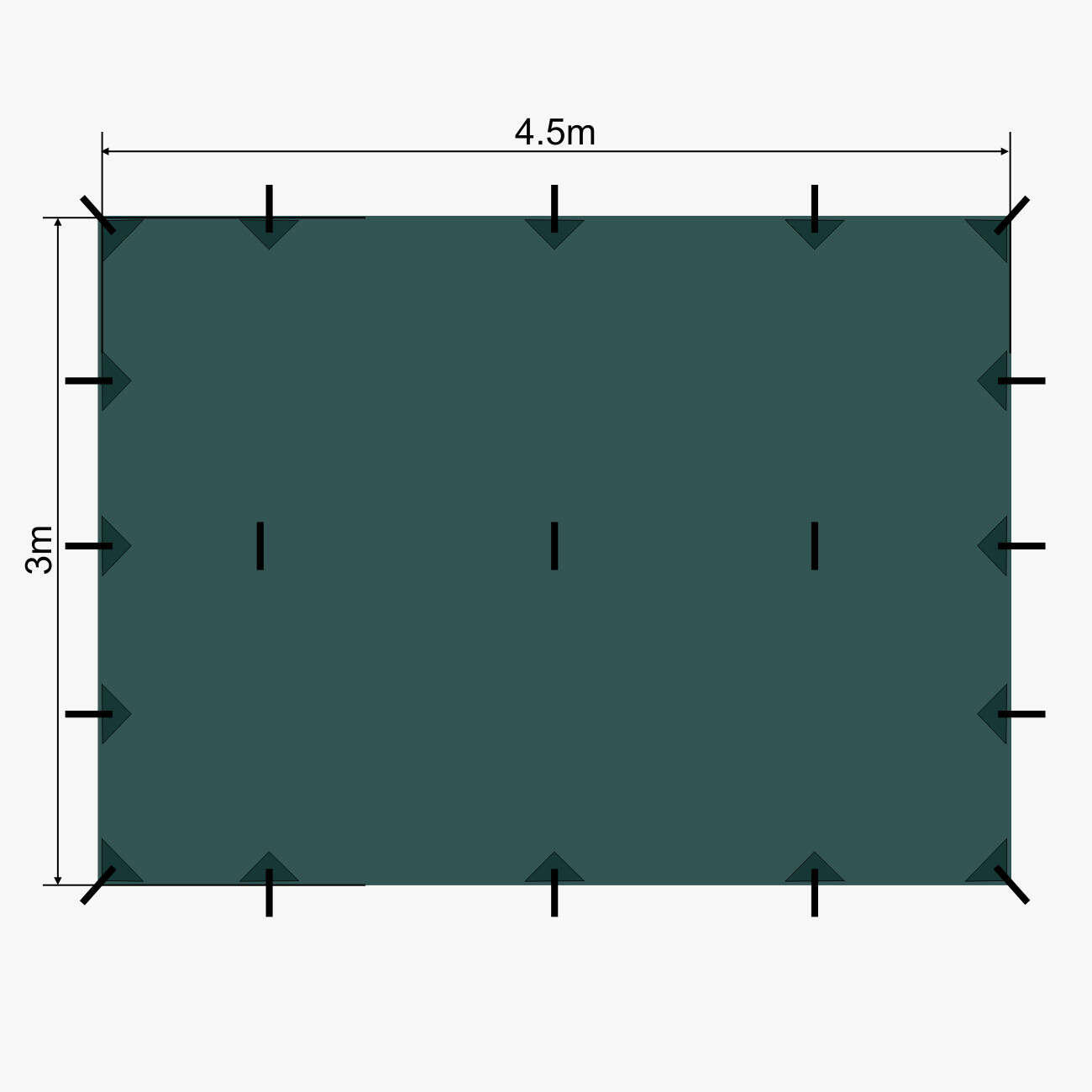 Lomo 4.5m x 3m Bushcraft Tarp 6/6