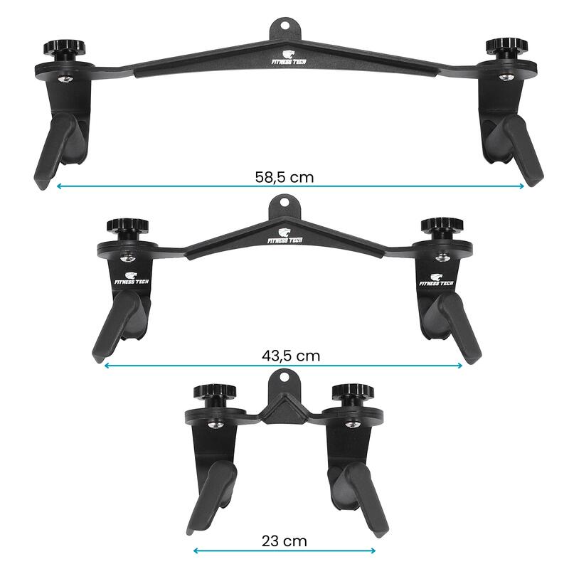 Juego 3 Agarres Polea Fitness Tech Multiposición