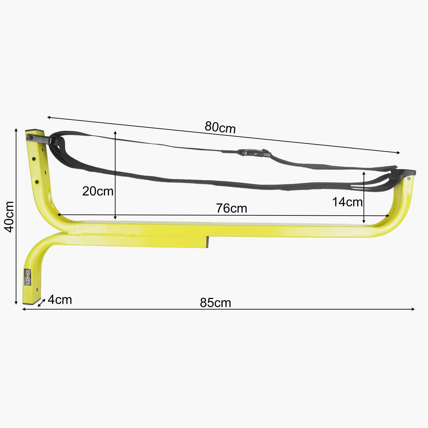 Lomo Flat Kayak Wall Rack - Yellow 3/7