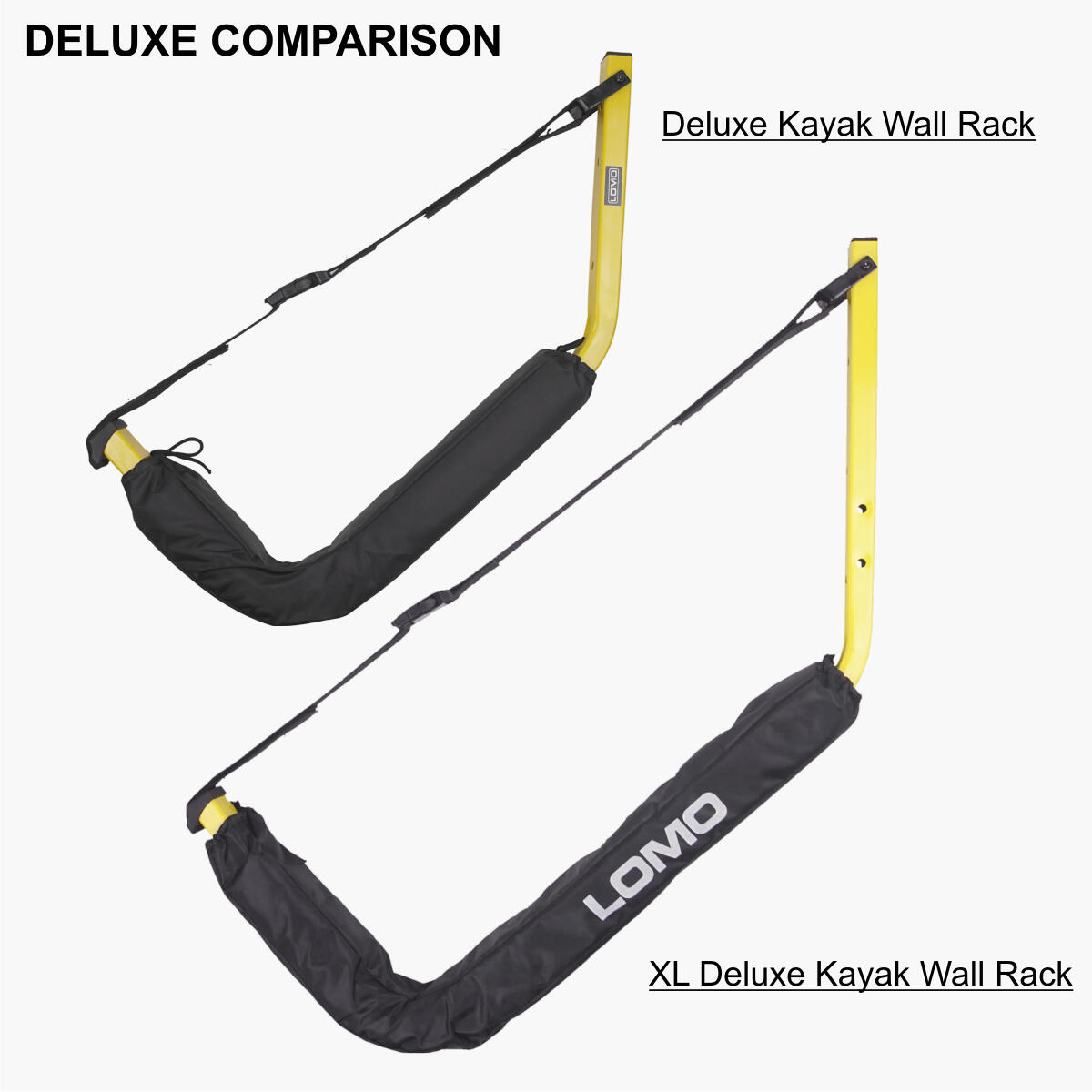 Lomo XL Deluxe Kayak Wall Rack - Yellow 4/7