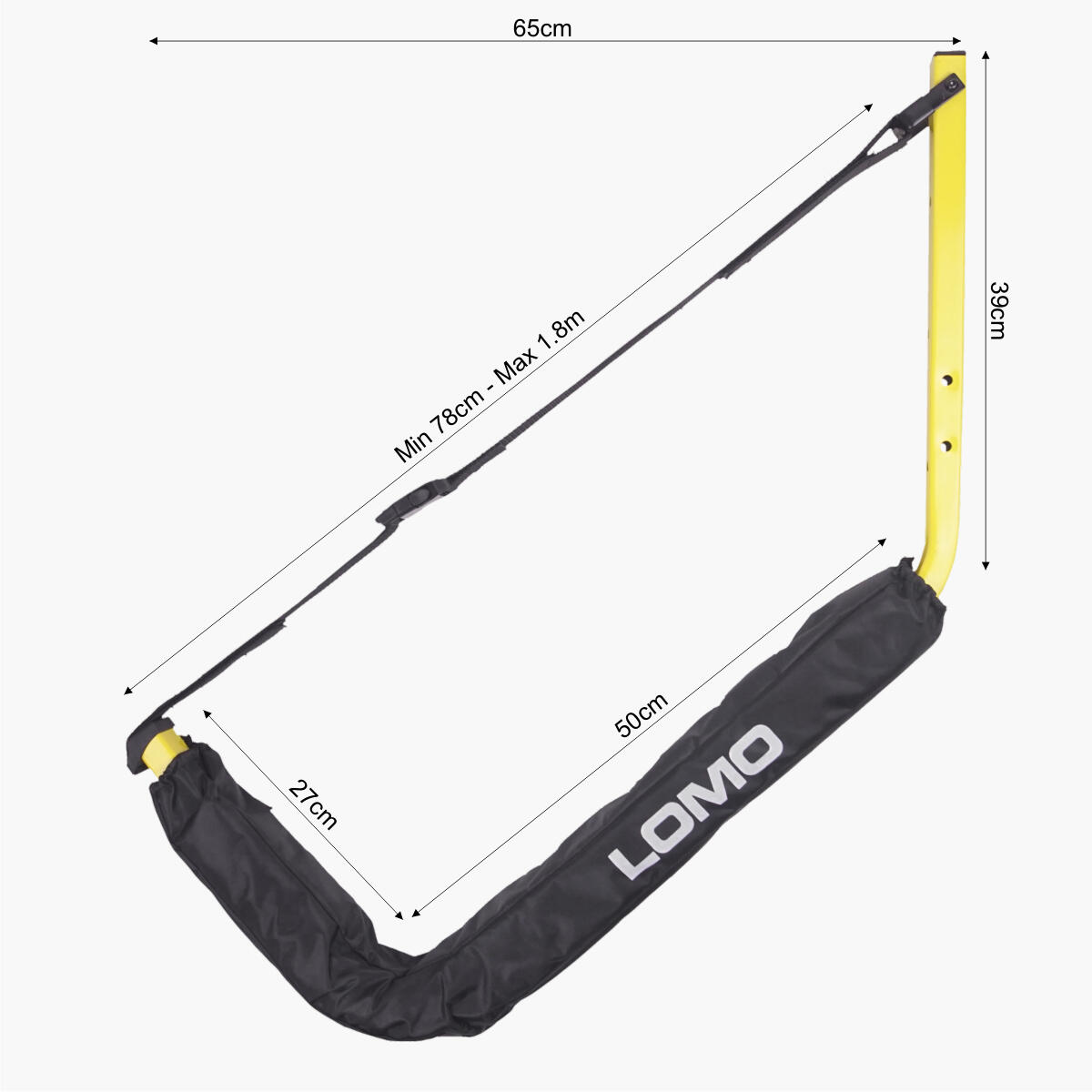 Lomo XL Deluxe Kayak Wall Rack - Yellow 5/7