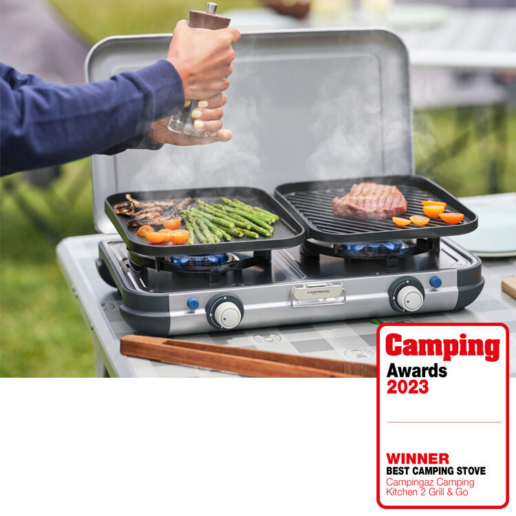 Campingaz Camping Kitchen 2 Grill Go Double Burner Camping Gas Stove CAMPINGAZ Decathlon
