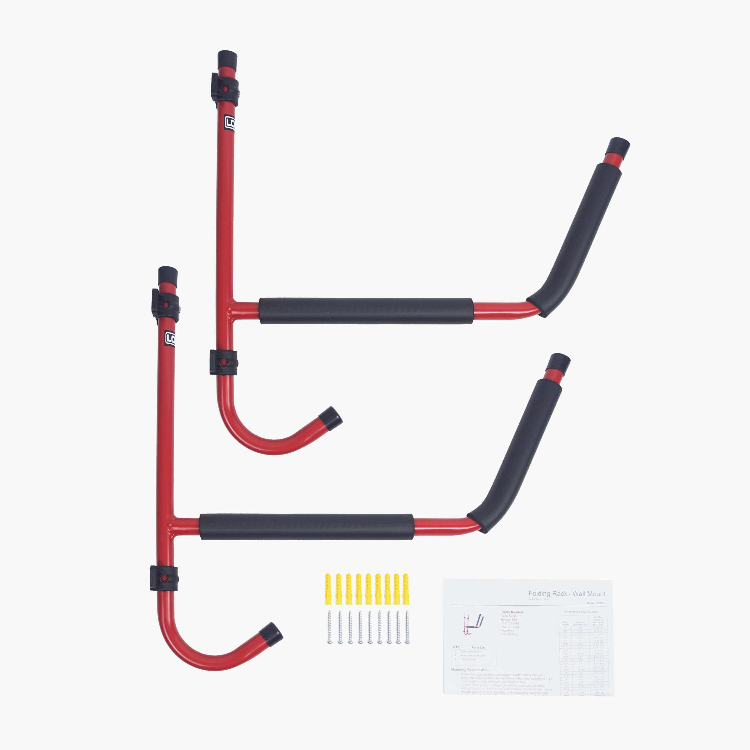 Lomo Folding Kayak Wall Rack - Red 3/5