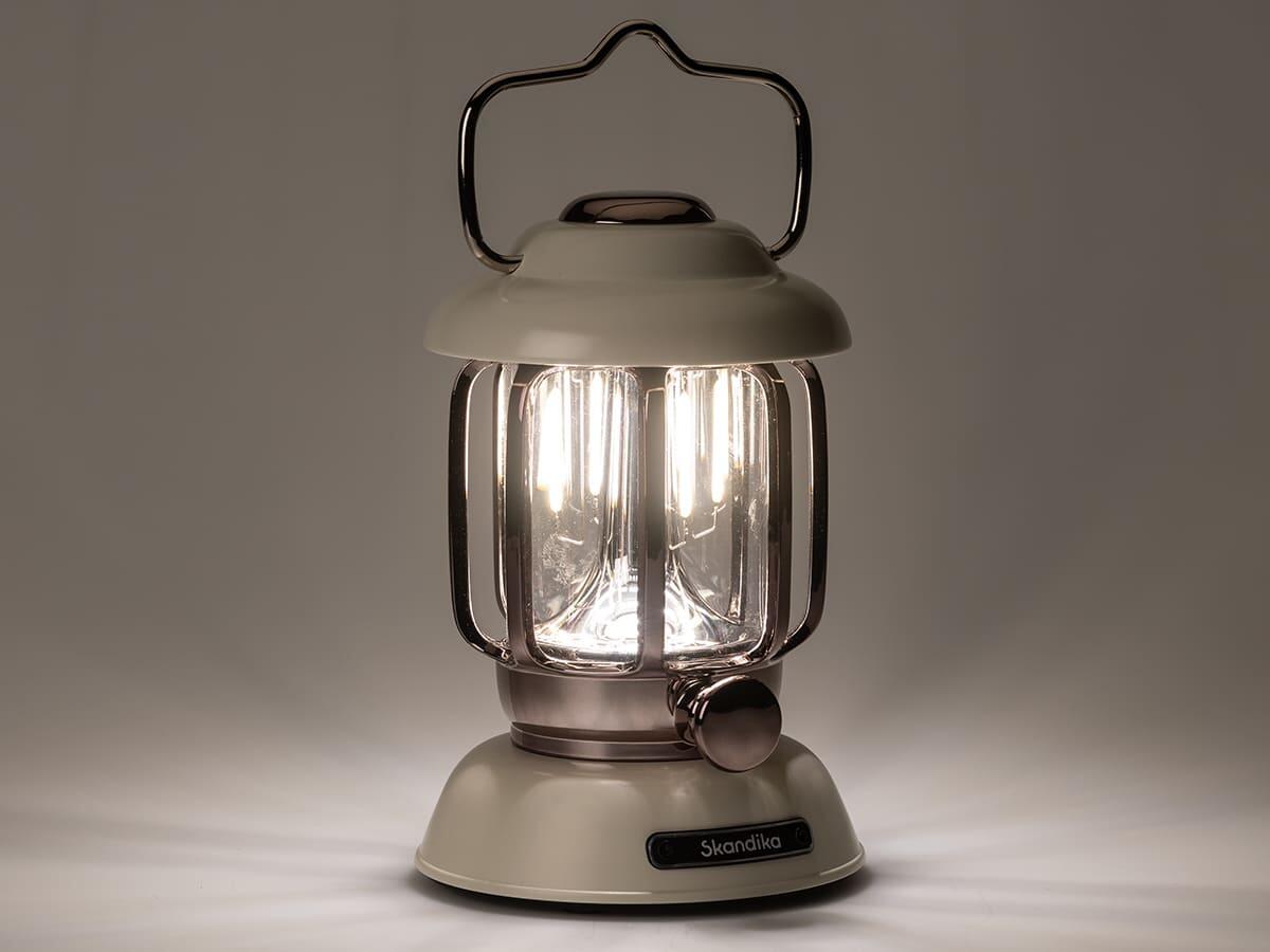 LED kempingová lampa Forsol v retro stylu dobíjecí 3/7
