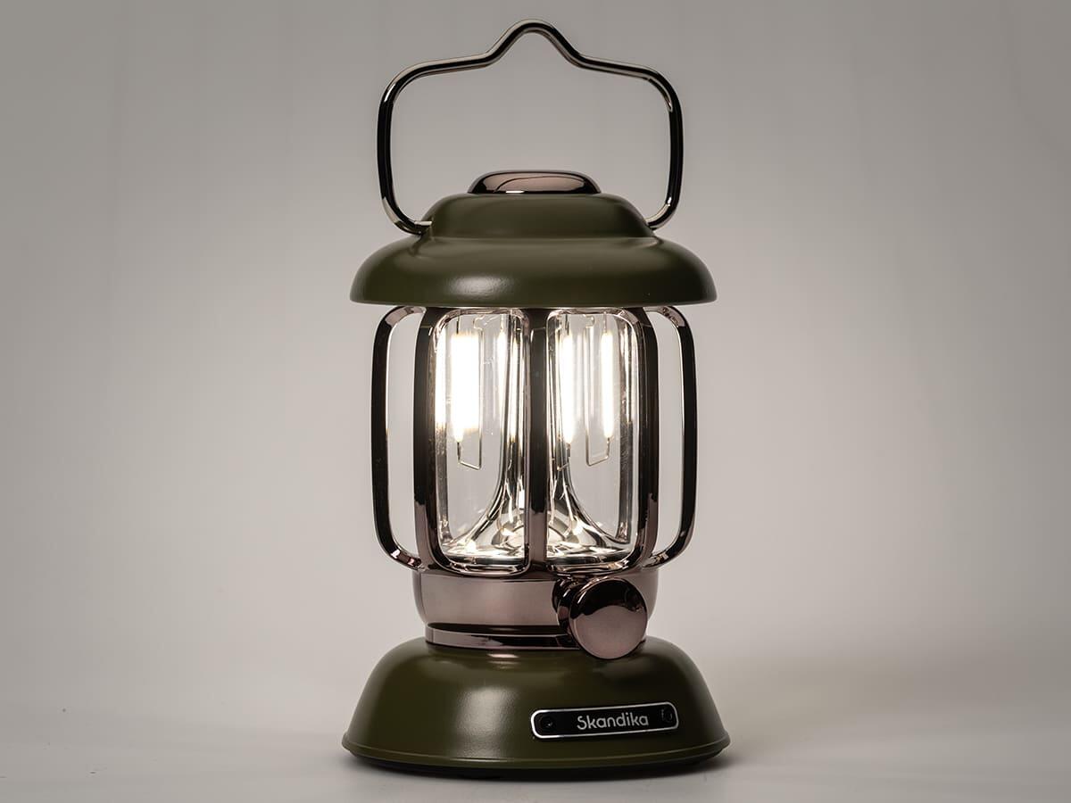 LED kempingová lampa Forsol v retro stylu dobíjecí 3/7