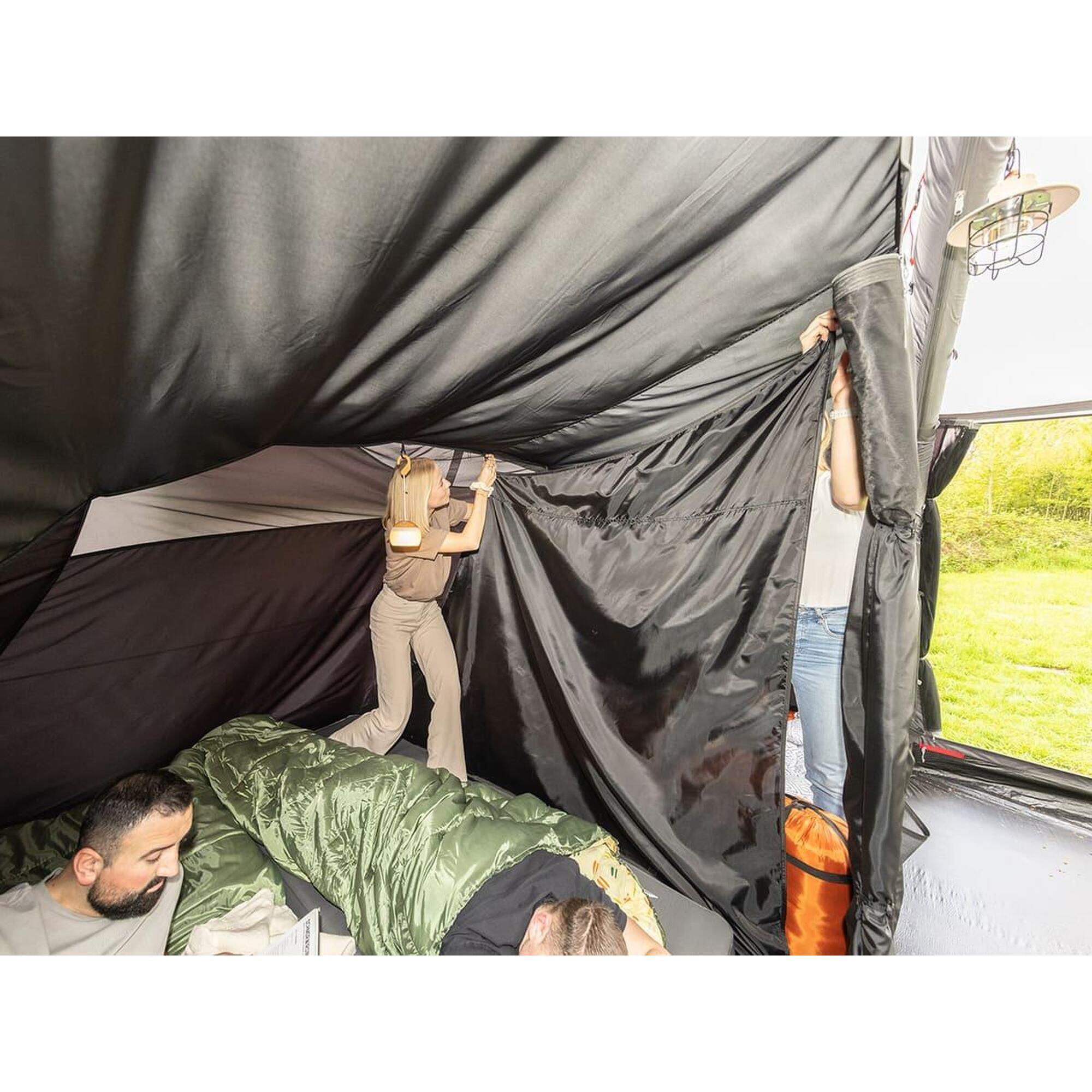 Tente Gonflable Timola 6 Air - Camping - 6 Pers, 1 cabine sombre, pompe incluse 6/8