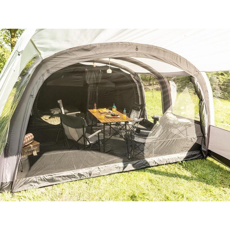 Opblaasbare Campingtent Timola 6 Air - 6 Pers, 1 donkere cabine, inclusief pomp