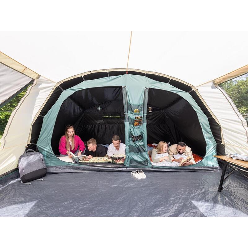 Tente tunnel camping - Hafslo 5 Sleeper Protect - 1 cabine - 5 pers - Sol cousu