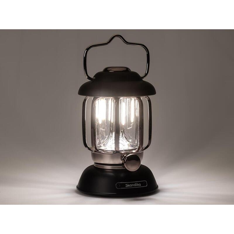 Lampe lanterne de camping LED Forsol - Rechargeable USB - rétro - 350  lumens SKANDIKA