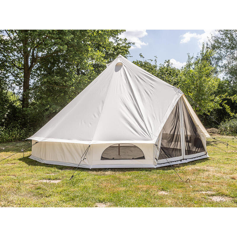 Tente Tipi 400 Coton Technique - camping - 8 personnes, tapis de sol cousu  SKANDIKA