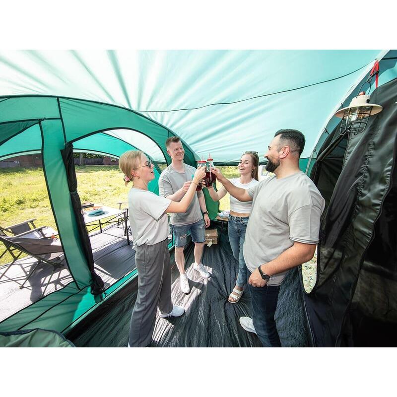 Tente tunnel - Kaupanga 6 Protect - camping - 6 personnes - 1 cabine - Sol cousu