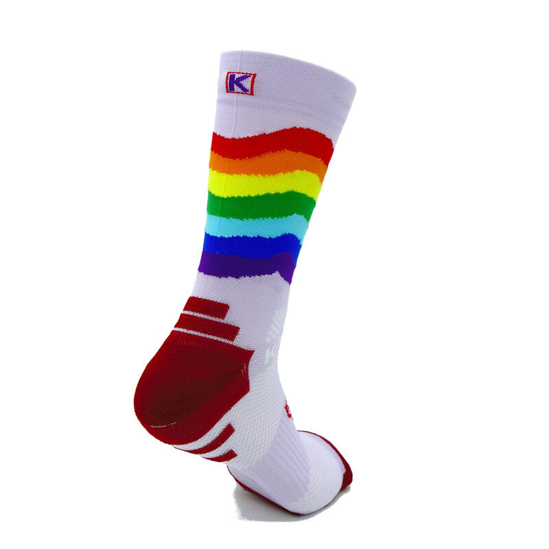  Y Rainbow Socks Calcetines de color a rayas para mujer,  calcetines coloridos de arco iris para hombre, calcetines largos casuales  de voleibol, Blanco : Todo lo demás