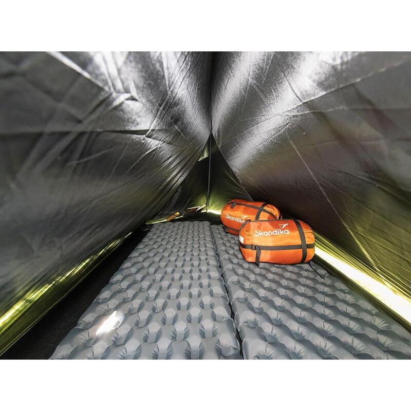 Namiot trekkingowy tunelowy Hemus Sleeper, 1-2-osobowy, ultralekki, biały