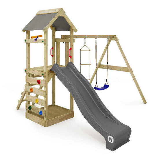 Aire de jeux FreeFlyer avec balançoire anthracite